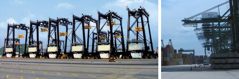 Kessler axles and Kessler wheel drives for Rubber Tyred Gantry Cranes